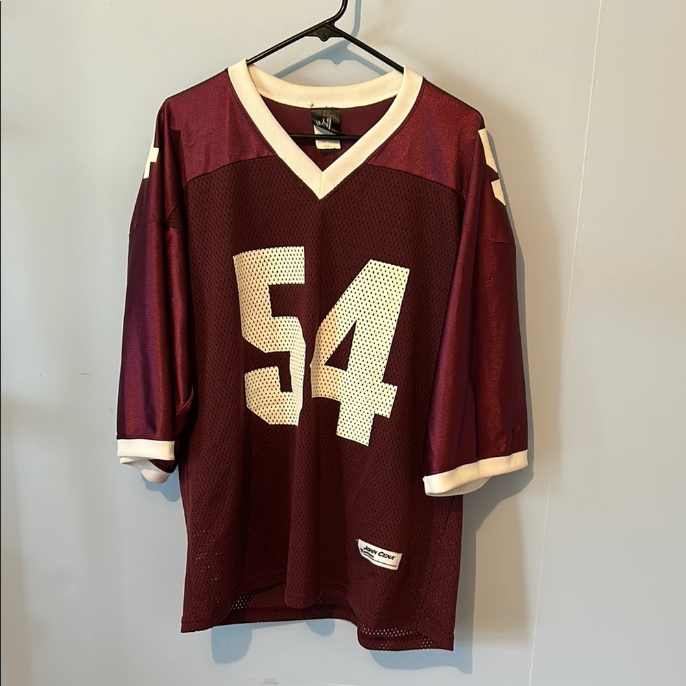 WWE John Cena Maroon Mesh Jersey with White Number 54